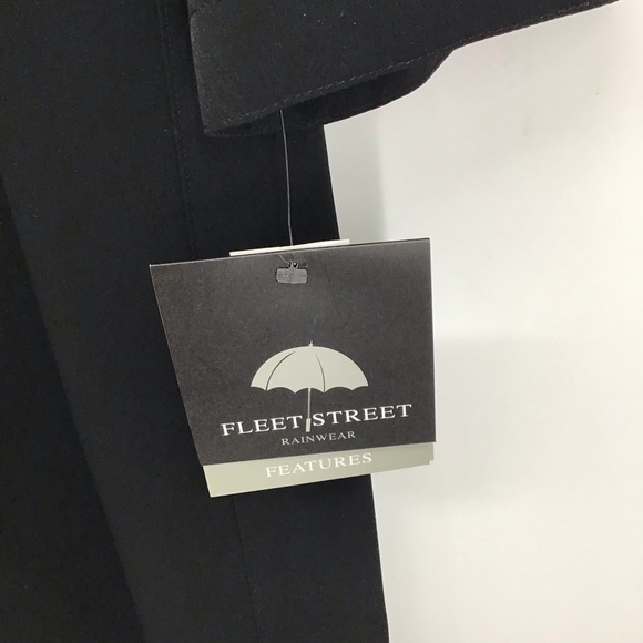 Fleet Street Rain Wear NWT Women’s All Weather Trench Coat W/Scarf Black Size 6 - Picture 6 of 11